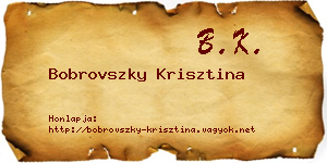 Bobrovszky Krisztina névjegykártya