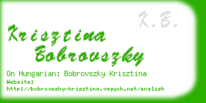 krisztina bobrovszky business card